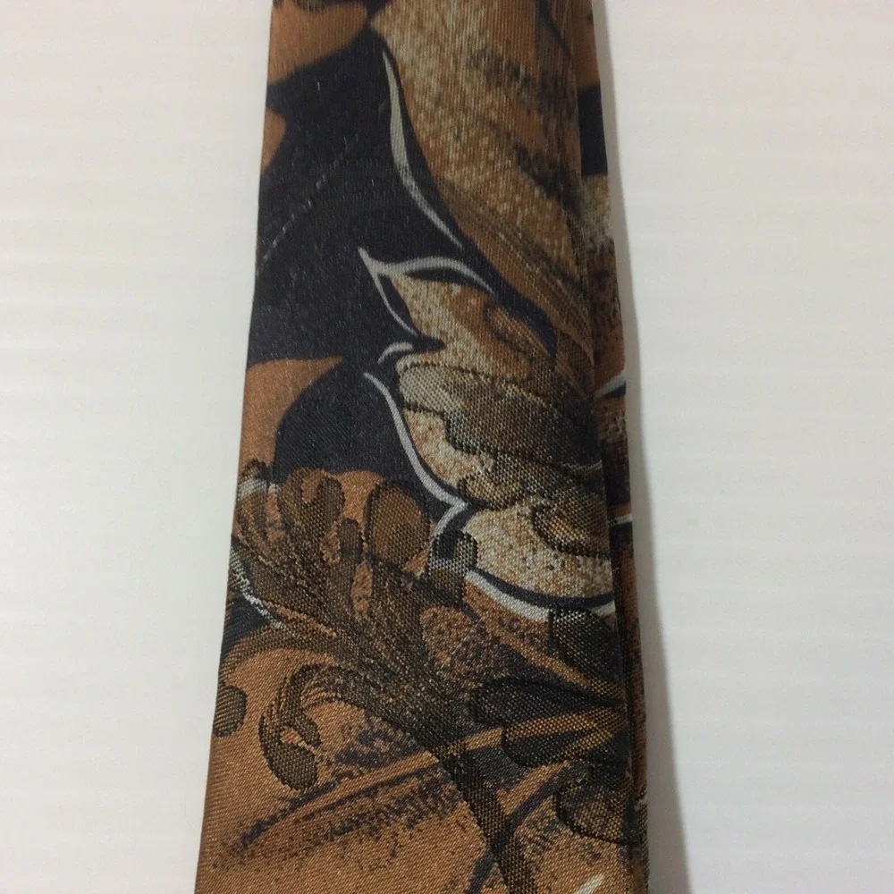 Duke MENS TIE NECKTIE 3.5 in USA Brown Black Gray